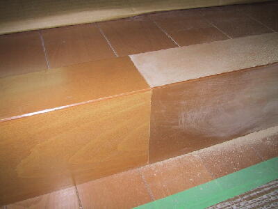 上がり框色合わせ前